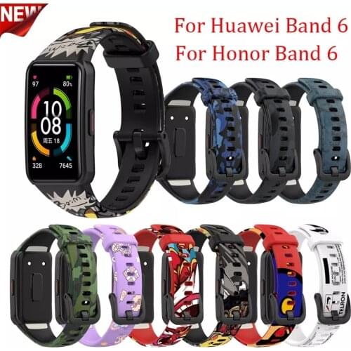 Cute Strap for Huawei Band 6 Smartwatch Band for Women Men Replacement Watchband for Honor Band 6 Wristband