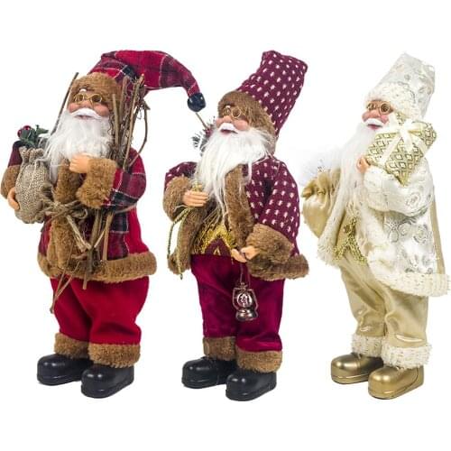 Merry Christmas Santa Claus Doll Fabric Christmas Doll Christmas Decoration Children Doll Kids Gift For House Ornament 2020 New