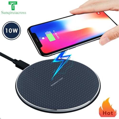 Ultra Slim Wireless Chargers Pad 10W Fast Charging Telefones Celulares Carregador Green Cargador Mobile Phone Accessories