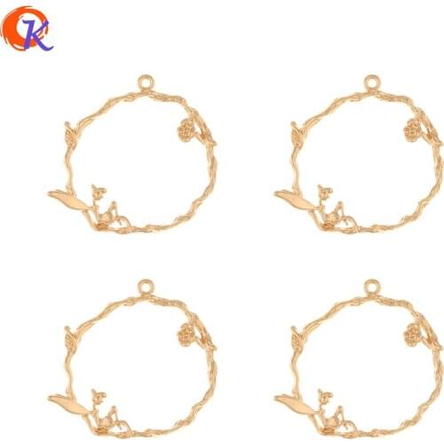 Cordial Design 50Pcs 35*36MM Jewelry Accessories/Copper Material/Hand Made/Loop Shape/Connectors/DIY Making/Earring Findings