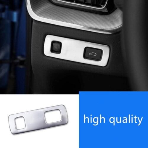 1PC Matte Silver ABS Chrome Car Interior Headlight Adjustment Button Cover Trim Molding For Volvo XC60 2018 Car Styling
