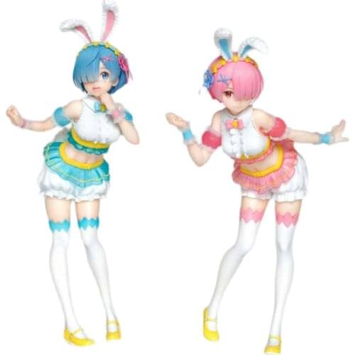 100% Original Taito RE: ZERO - Starting Life In Another World Rem&Ram Rabbit Ears Figure Anime Girl Figure