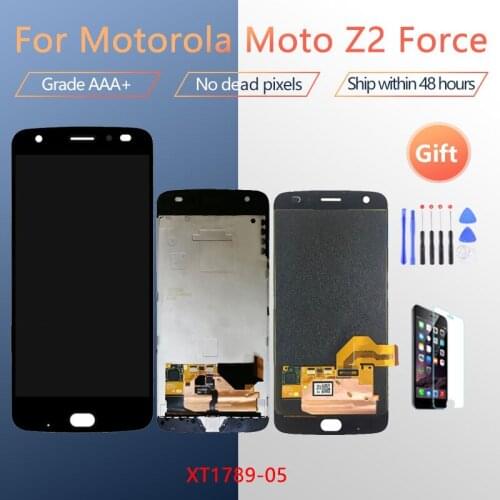 100% Tested Display With frame For Motorola Z2 Force LCD Touch Screen Digitizer Assembly For Moto Z2 Force XT1789 LCD