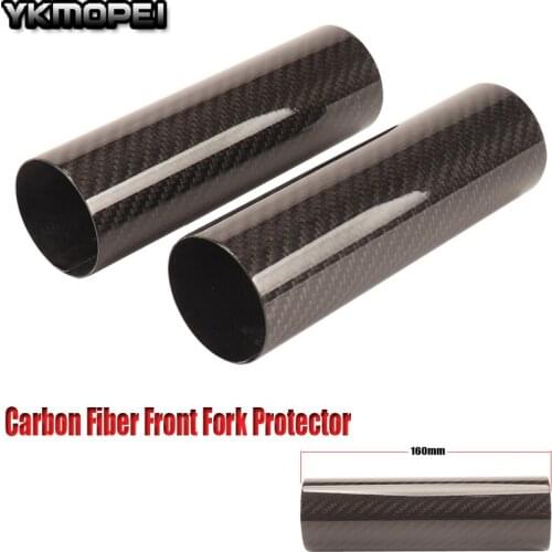 160mm Carbon Fiber Front Fork Protector Shock Absorber Skin Sleeve Cover free shipping