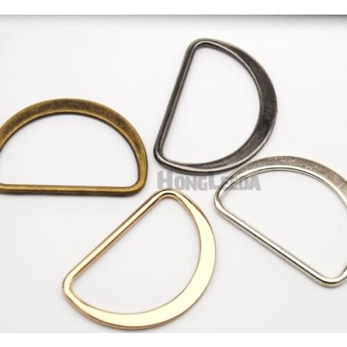 40pcs/lot 1.75 inch 45mm big metal flat alloy D Dee Ring adjustable buckles for bag webbing strap FDR-45mm free shipping