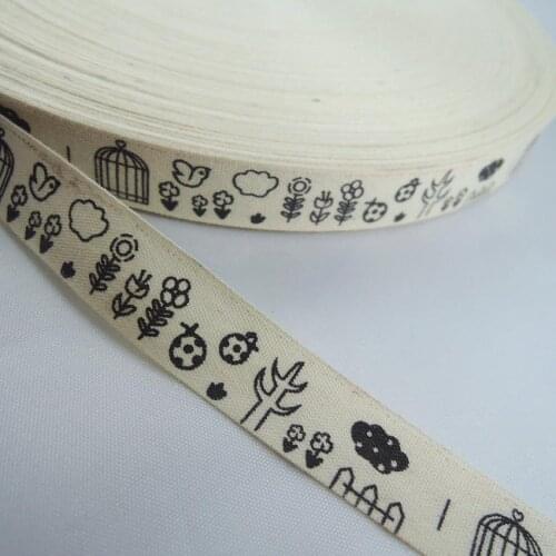 5/8'' 15mm Wholesale Ladybug Printed Cotton Ribbon Sewing Tape 100% Handmade DIY ZAKKA Label Fabric 5Yards Y128