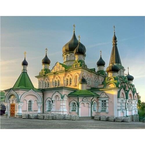 Diamond Painting DIY Landscape Russian Church Cross Stitch Full Square Round Drill Embroidery Handmade Home Wall Decor FH607