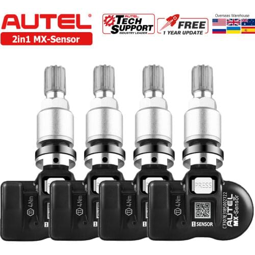 Autel TPMS MX-Sensor 315MHz+433MHz 2in1 Tire Sensor 100% Cloneable TPMS Programmable Sensors for Tire Pressure Monitoring System
