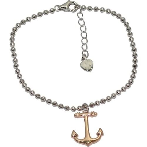 Beadsnice Anchor Bracelet with Extension Chain 925 Sterling Silver Jewelry Delicate Jewellery 39148