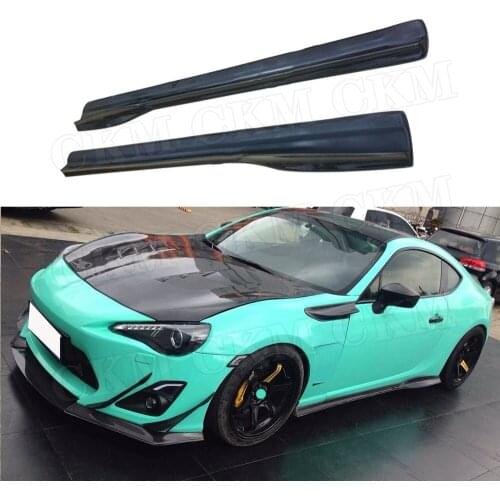 Carbon fiber Material Front Bumper Side Skirts for Toyota GT86 for Subaru BRZ J Style 2014 2015 2016