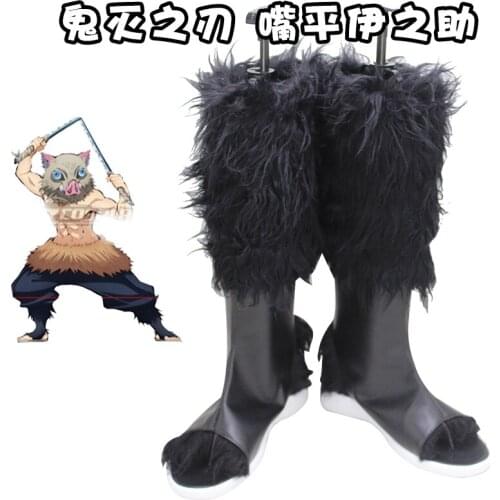 Anime Comic Demon Slayer:Kimetsu no Yaiba Cosplay Shoes Boots Hashibira Inosuke Cosplay Shoes Kimetsu No Yaiba Cosplay Shoes