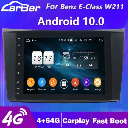 Carbar 8" Android 10.0 Car GPS DVD Radio Player For Mercedes Benz E CLS W211 W219 Class Multimedia Stereo Headunit Carplay