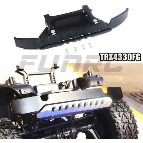 RC Model Car Parts GPM 1/10 TRX4 G500 Crawler Upgrade Accessories Aluminum Front Crash Barrier Bumper With Bottom Guard TRAXXAS