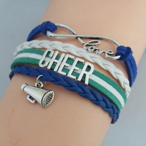 Fashion love cheer bracelets charm Cheerleaders cheer up bangles Cheerleaders jewelry