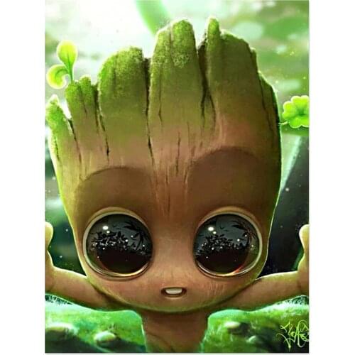 Groot DIY 11CT Cross Stitch Embroidery Kits Needlework Craft Set Cotton Thread Printed Canvas Home Decoration Hot Dropshipping