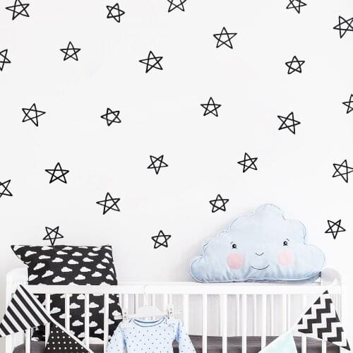 Star Kids Wall Decals Sticker Home Decor Bedroom adesivo de parede Vinyl Removable Wall Sticker for Nursery Room JW334