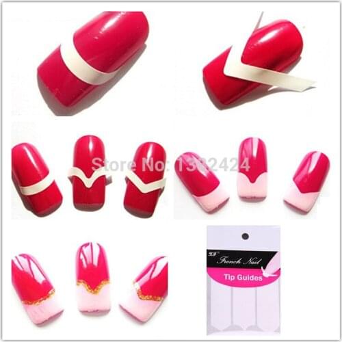 24pcs/lot Nail Art Sticker Decals Nail Tools 24 Different Designs Nail Stickers French Style Beauty DIY Manicure 3d Nail Sticker