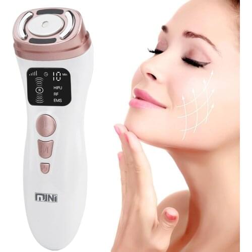 2021 Ultrasound Mini HIFU Machine Face Care RF Beauty Device Skin Lifting Tightening Firming Anti Wrinkle EMS Facial Massager