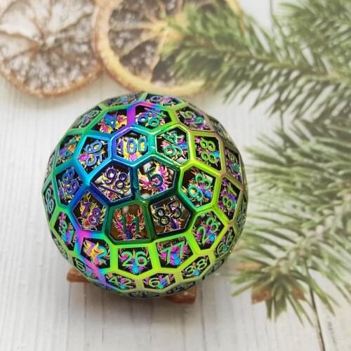 The latest D100 double-sided dice hollow metal dice dungeon dragon RPG board game for D&D role-playing game MTG