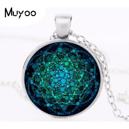 2017 New Flower of Life Necklace Om Yoga Chakra Pendant Mandala Necklace Fashion Glass Dome Sacred Geometry Women Jewelry HZ1