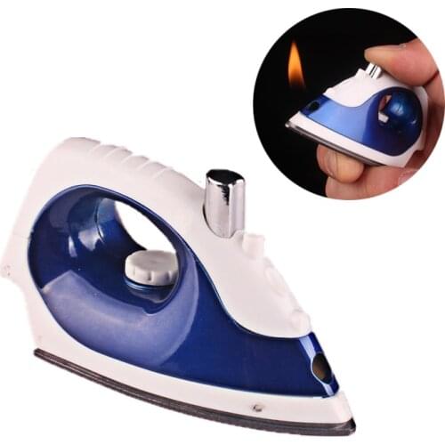 Novel Lighter Creative Inflatable Iron Shape Cigarette Butane Gas Funny Lighters Gadgets for Men Smoking Custom Encendedores