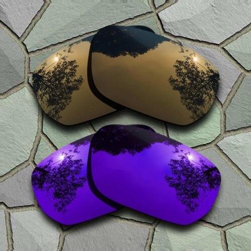 Violet Blue&Bronze Copper Sunglasses Polarized Replacement Lenses for Oakley Straight Jacket 2007