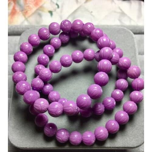 Wholesale Natural mica bracelet, lotus beads, natural mica stone bracelet, lilac bracelet, oblique Phosphorite Ore