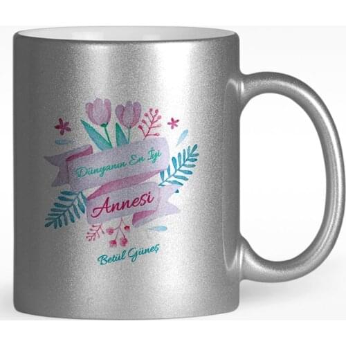 Personalized World Best Mother Design Silver-Gilt Mug Cup-12