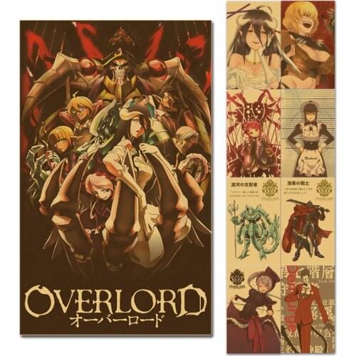 Anime Overlord Poster Ainz Albedo Shalltear Mare Narberal Nazarick Paper Wall Posters Home Decor Bar Room Decoration Print Art 2