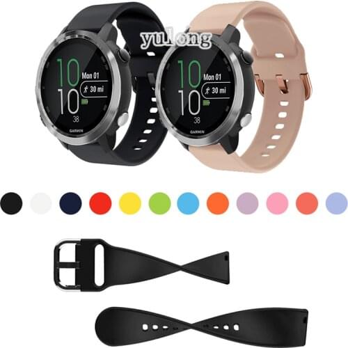 Silicone Watch Strap Band For Garmin Forerunner 245 245M 645 645M Wrist band for Venu sq Vivoactive 3 trainer music 20mm correa