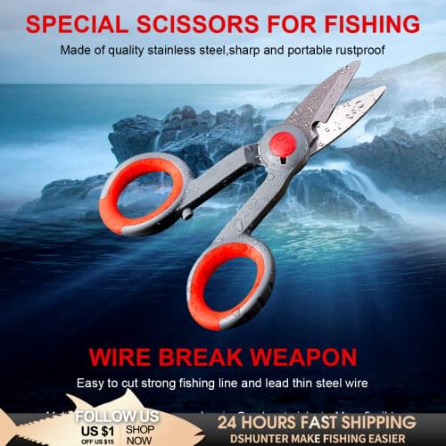 Stainless Steel Fishing Pliers Non-slip PE Braided Line Cutter Tackle Fish Crimping Pliers Slicer Scissor Fishing Accessories