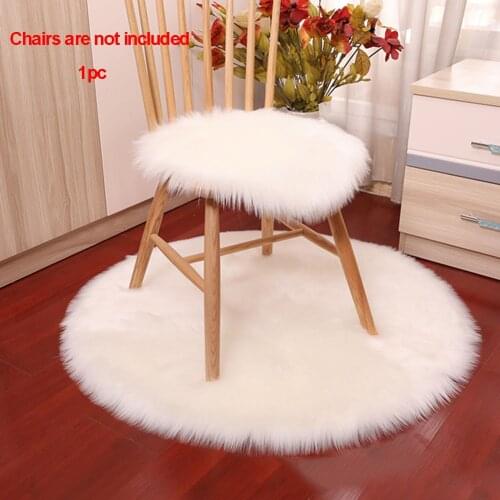 Nordic Super Soft Faux Sheepskin Washable Carpet Warm Hairy Seat Pad Cushion Fluffy Rugs Faux Fur Mats for Floor Chairs Cushion