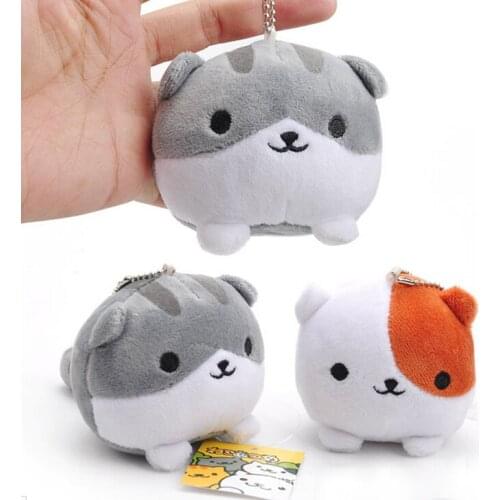 10Pcs/Lot Neko Atsume Cat Backyard Cat Mini Plush Stuffed Dolls Cute Small Pendants
