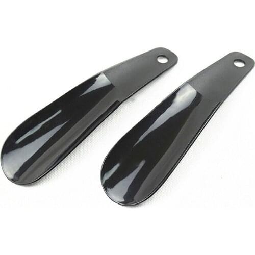 16cm Shoe Horns Professional Black Plastick Shoe Horn Spoon Shape Shoehorn Shoe Lifter Flexible Sturdy Slip 1PCS