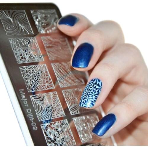 New Arrival 6.5*12.5cm lace DIY Template Nail Art Polish Stamping Plates 3D Pattern Stencils For Nails stamp