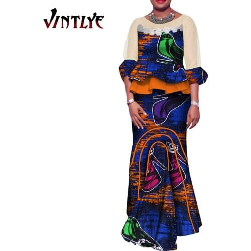 In summer 2020, sexy African women wear traditional African floral dresses and beautiful party dresses WY7560