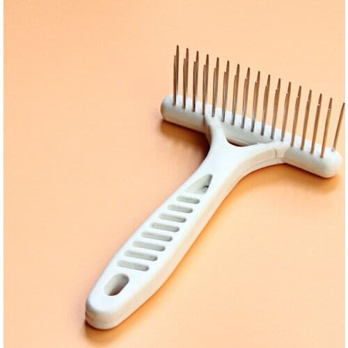 AHUAPET Cat Dog Grooming Supply Cat Comb Pet Products For Cats Brush Corner Cat Grooming Brush Comb Clean Tool Chihuahua Brush E