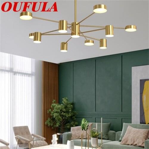 AOSONG Modern Brass Chandeliers Creative Decoration Suitable For Home Living Room Dining Room Bedroom