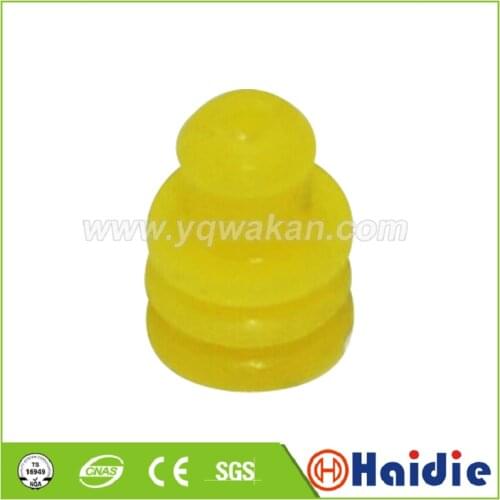 Free shipping 100pcs automotive plug silicone rubber seal HDI004 yellow super wire seals for auto connector