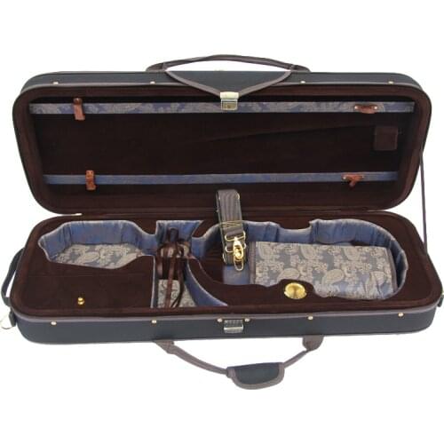 Viola Foam Case Coffee Color & Blue Phoenix Silk Hygrometer 16.5