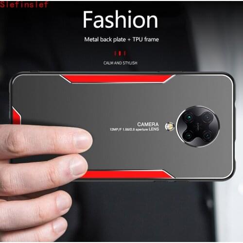 Phone Case for Xiaomi Poco F2 Pro Case Cover Metal Panel TPU Silicone Frame Case for Xiaomi Poco X3 NFC Pocophone F2 Pro X2 K30