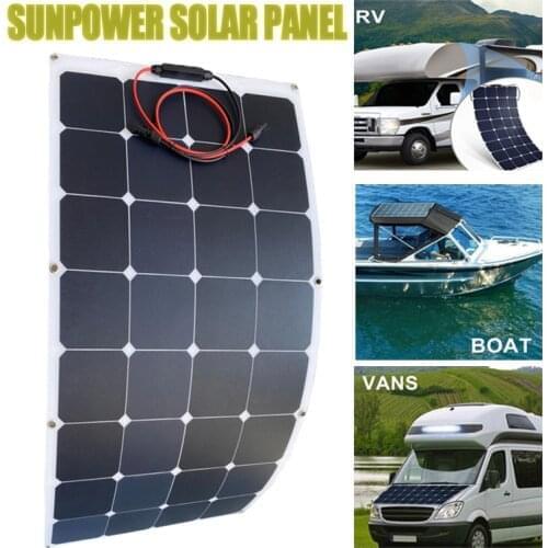 SUNPOWER ETFE Flexible Solar Panel 300W 3pcs 100w panel solar 32pcs 3.4W/cell Power More Than 110W 12V 18V Battery Charge
