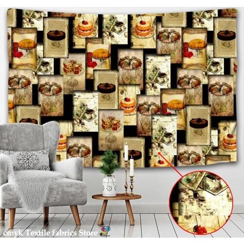 Retro Poster Tapestry Wall Hanging Hippie Witchcraft Tapiz Psychedelic Farmhouse Decoration Mandala Pattern Home Decor