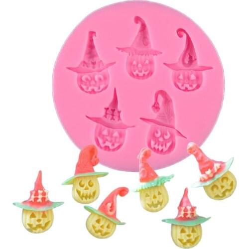Cake Decorating Tools Free Post New Halloween Pumpkin Hat Green Mold Fondant Cake Chocolate Die Lace Decorative Molding
