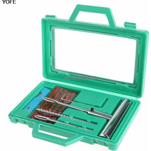 Car Truck Wheel Tire Repair Steel Tool Kit Puncture Plug Patch Mending Tool Set