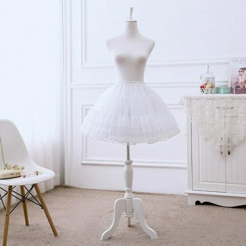 Short Hoopless Lolita Underskirt Tutu Crinoline Petticoat