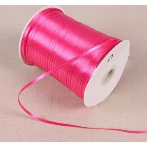 REDJCK Satin Ribbon 20/50/100 Yards 3 mm Width Polyester Fabric Webbing Ribbons For Gift Box Sewing Packing Home Decoration