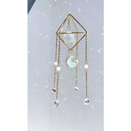Mini Sun Catcher Sun Catcher Crystal Sun Catcher Geometric Crystal Sun Catcher SacraLuna Sun Catcher Opal Sun Catcher Celestial