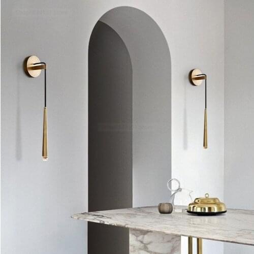 Nordic Minimalist Mteal Led Wall Lamps Retro Creative Living Room Decoration Wall Lights for Home Bedroom Bedside Light Fixtures