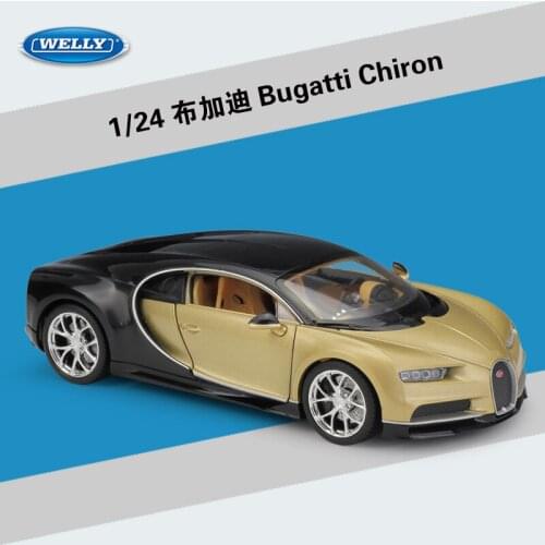 Welly 1:24 Bugatti Chiron alloy car model Diecasts & Toy Vehicles Collect gifts Non-remote control type transport toy